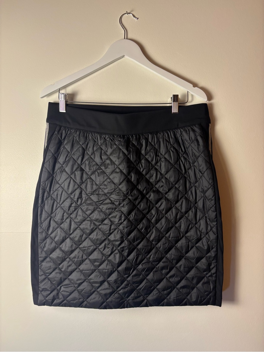 NWOT Alp N Rock Quilted Black Midi Skirt, size XL